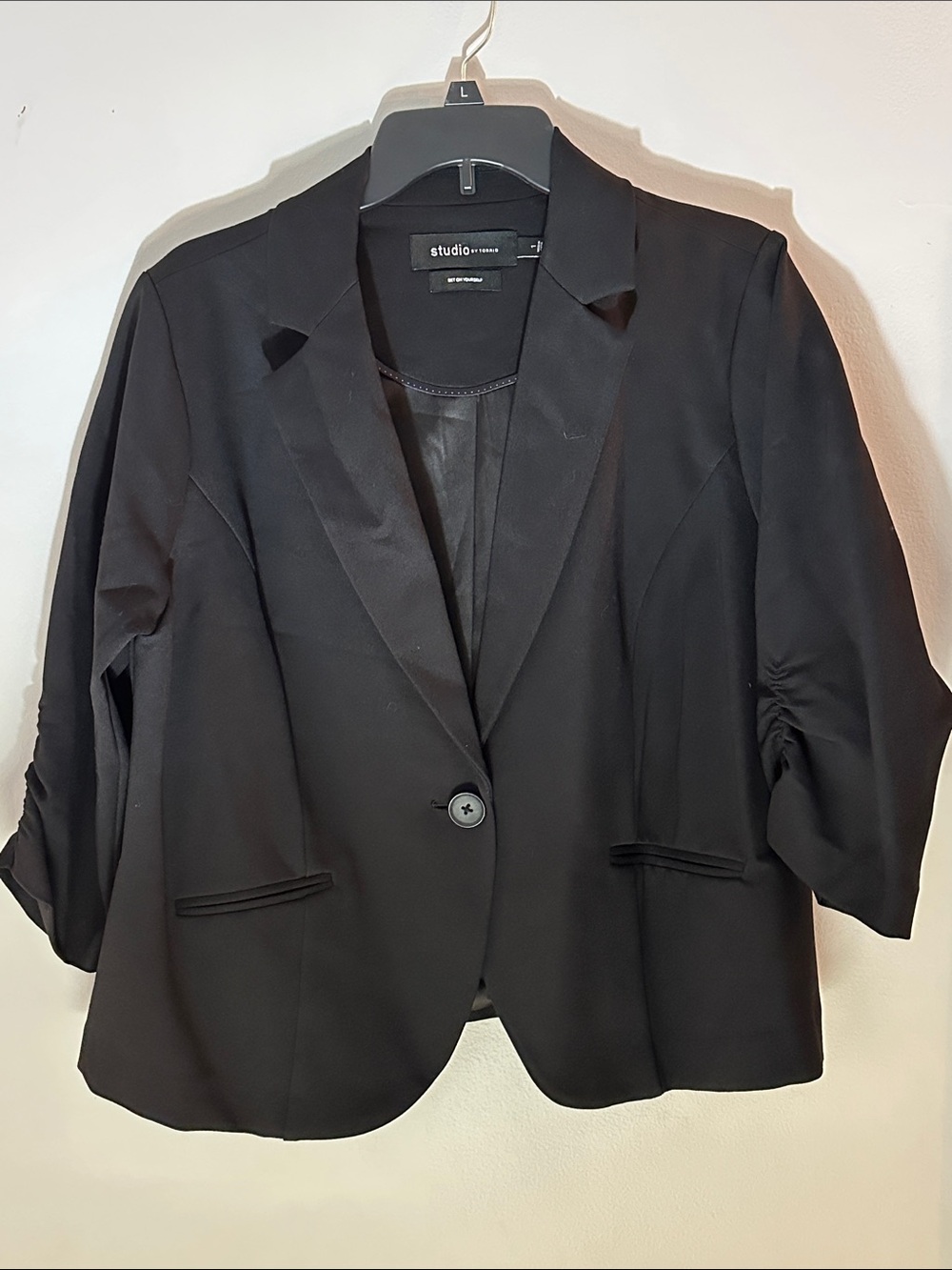 torrid size 1 Black Single-Button Notch-Lapel Blazer